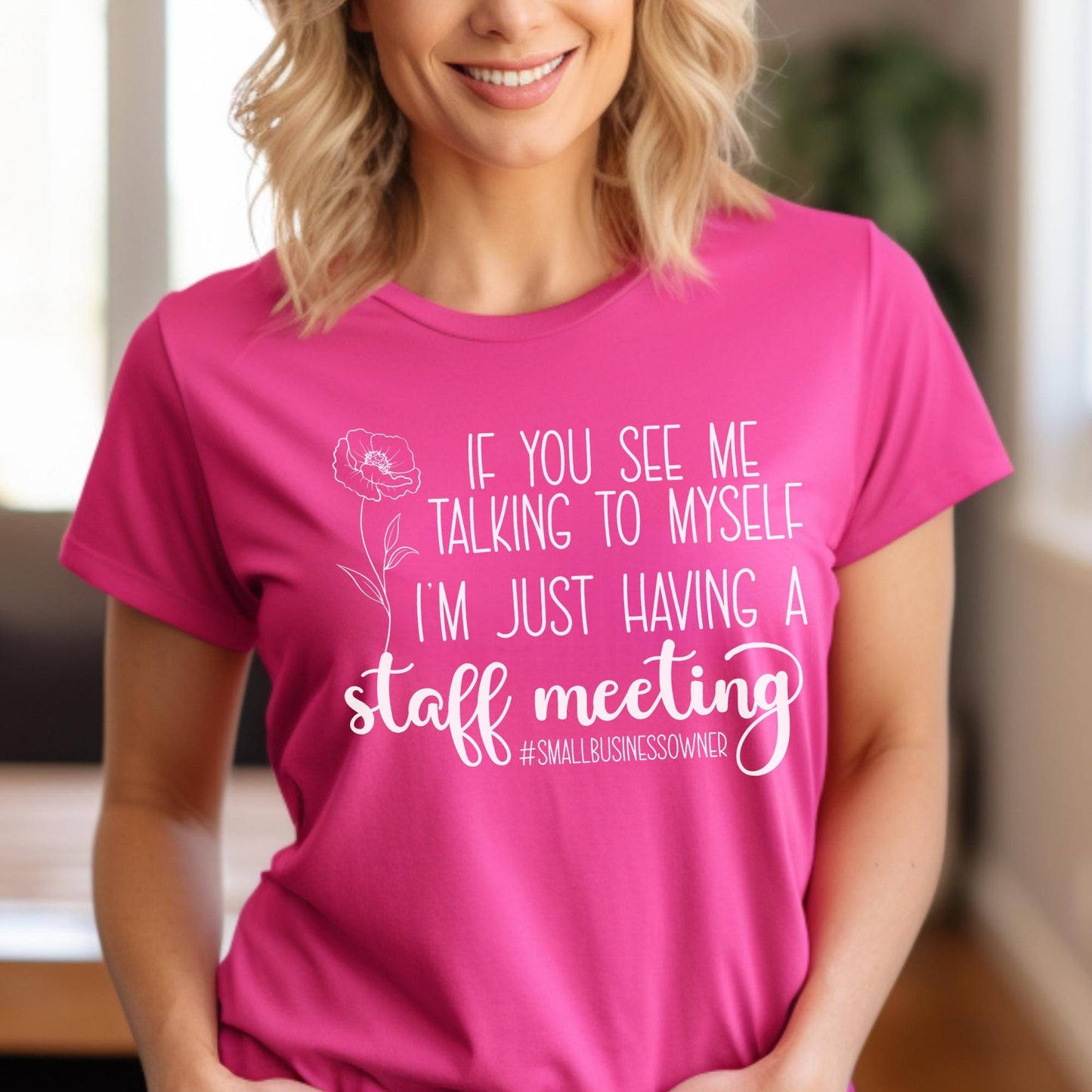 Small Business Owner Staff Meeting Shirt, Self Employed Tee, Entrepreneur Funny Work Shirt, Adult Humor Shirt for Side Hustle Gift