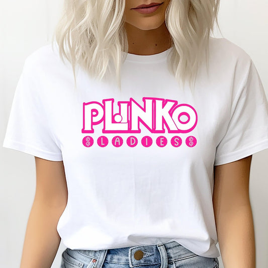 Plinko Ladies Price is Right Group Shirt, Girls Trip Grease Pink Ladies Inspired Tee - White - XS -