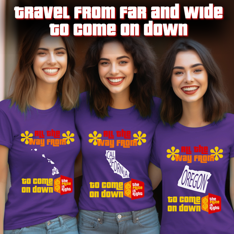 Travel to the Price is Right and Show off your State Pride with your Shirt!