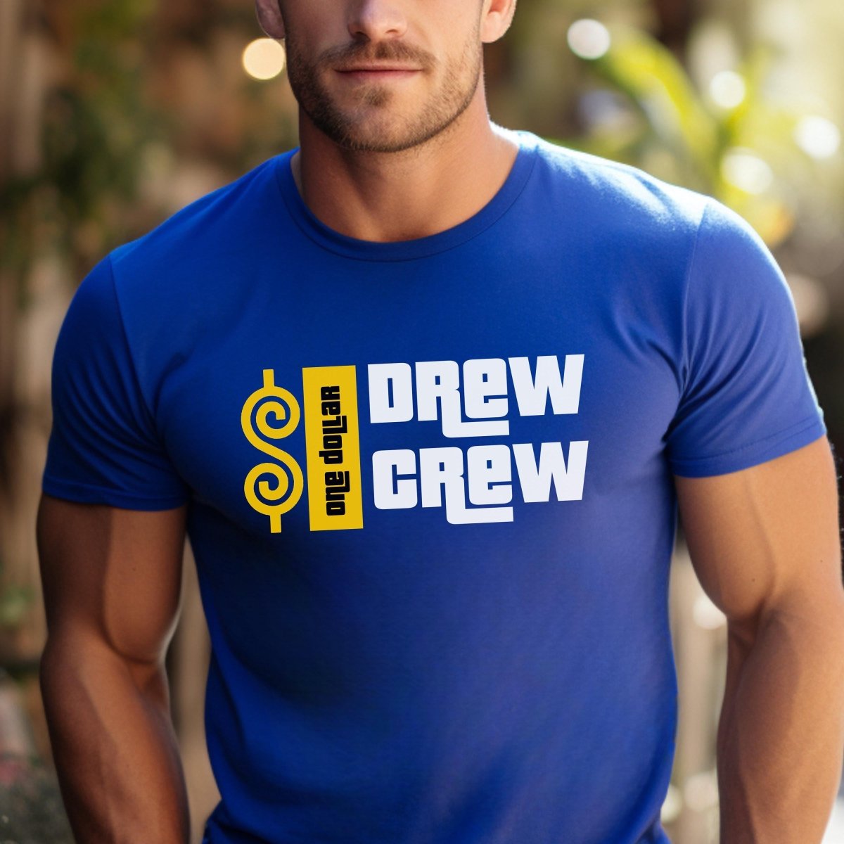 $1 Drew Crew Price is Right Group Shirt, Bidding Strategy Tee, Retro Game Show Fan Tee - True Royal - XS -