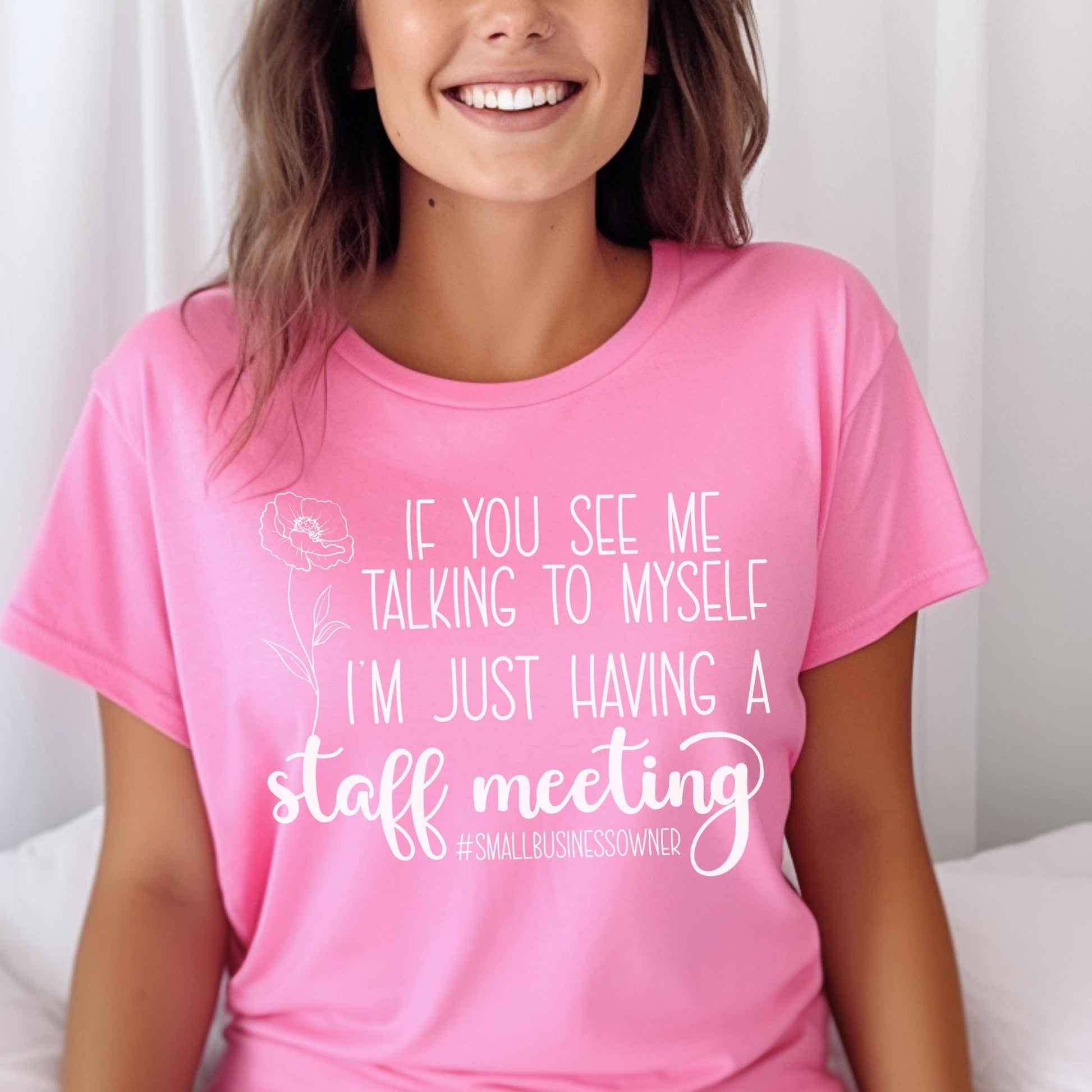 Small Business Owner Staff Meeting Shirt, Self Employed Tee, Entrepreneur Funny Work Shirt, Adult Humor Shirt for Side Hustle Gift