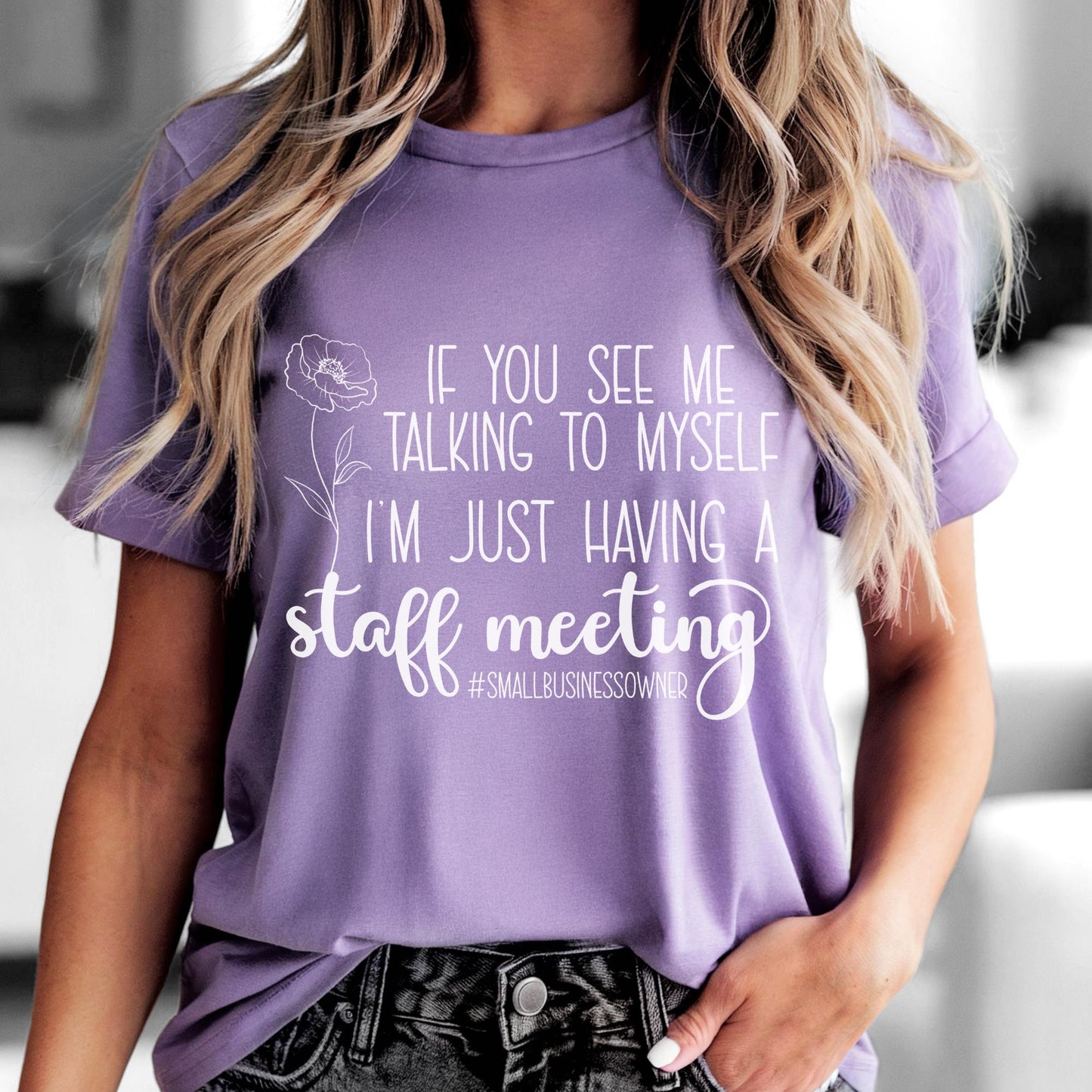 Small Business Owner Staff Meeting Shirt, Self Employed Tee, Entrepreneur Funny Work Shirt, Adult Humor Shirt for Side Hustle Gift