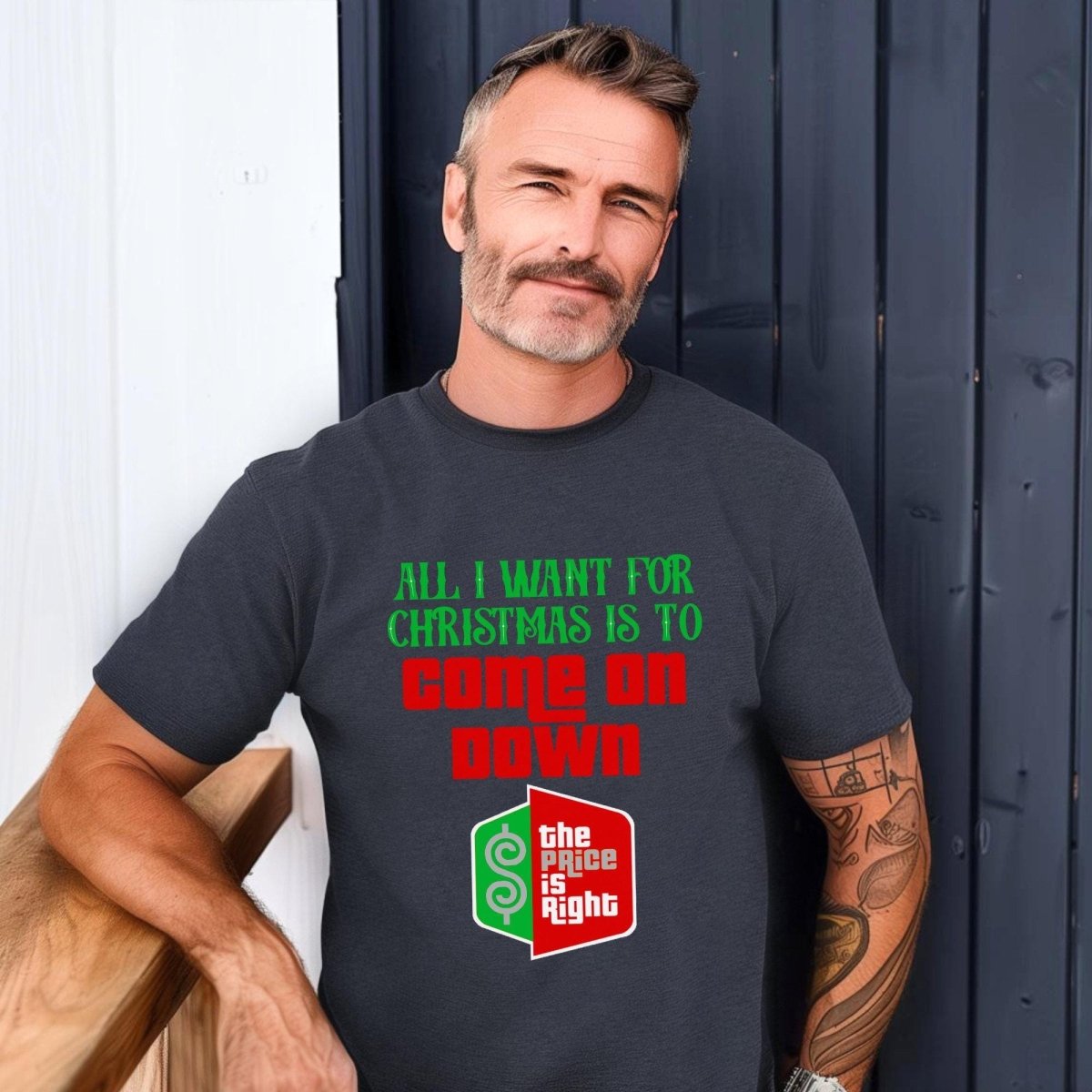 All I Want for Christmas is to Come On Down Price is Right Shirt, Holiday Fan Gift - Dark Grey Heather - XS -