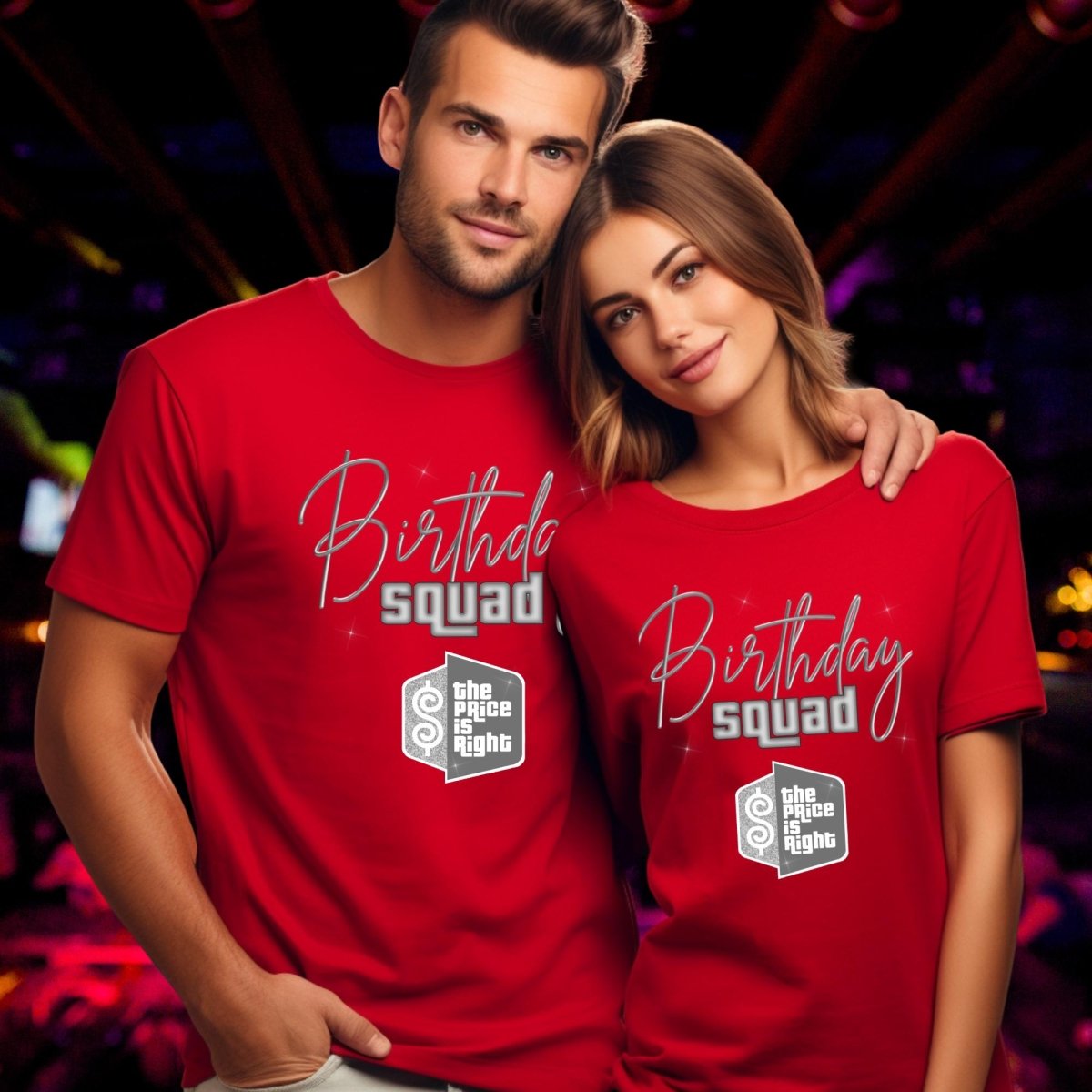 Birthday Squad Price is Right Shirt, Group Birthday Tee, Fun Party Gift Tee - Red - XS -