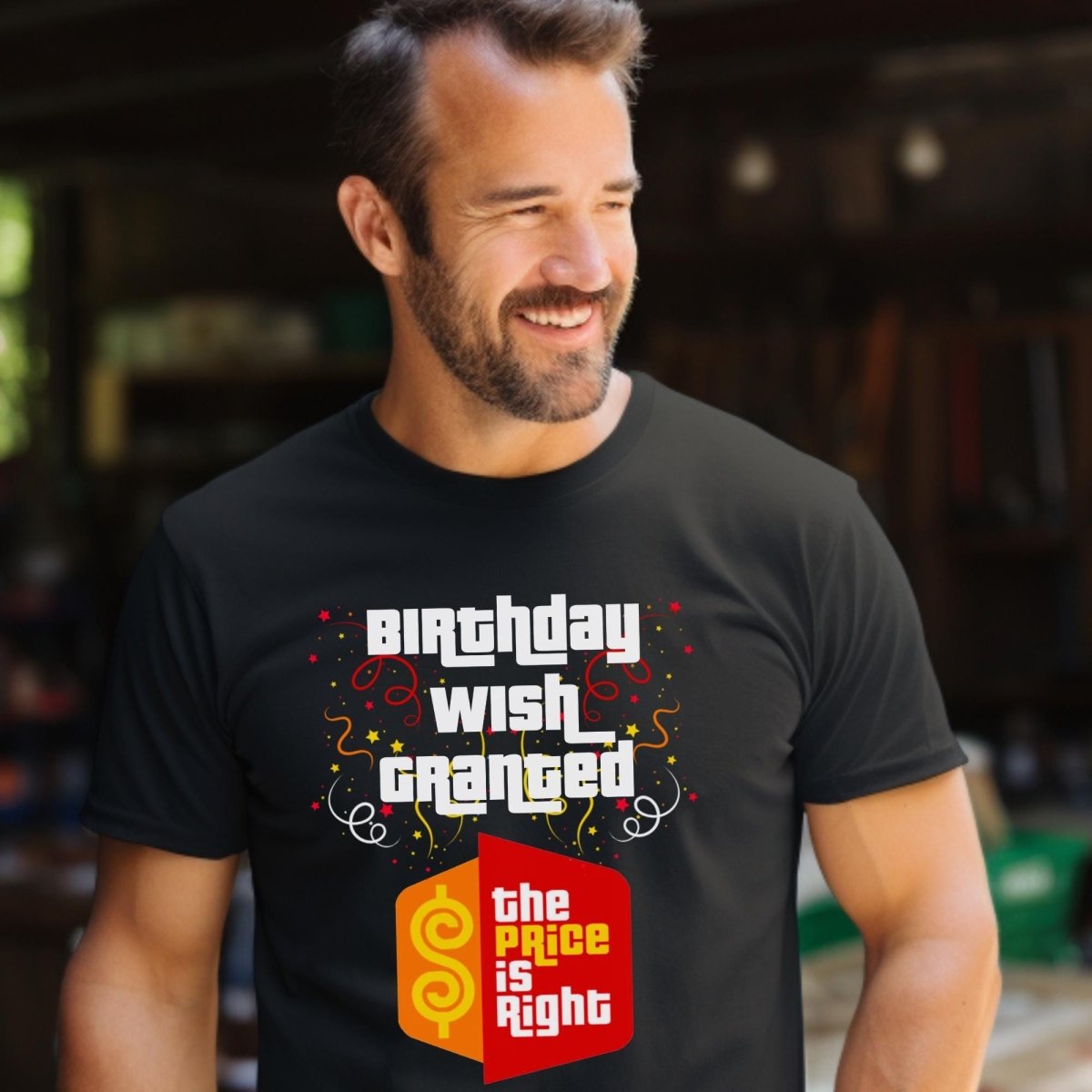 Birthday Wish Granted Price is Right Shirt, Retro Game Show Birthday Fan Gift Tee - Black - XS -