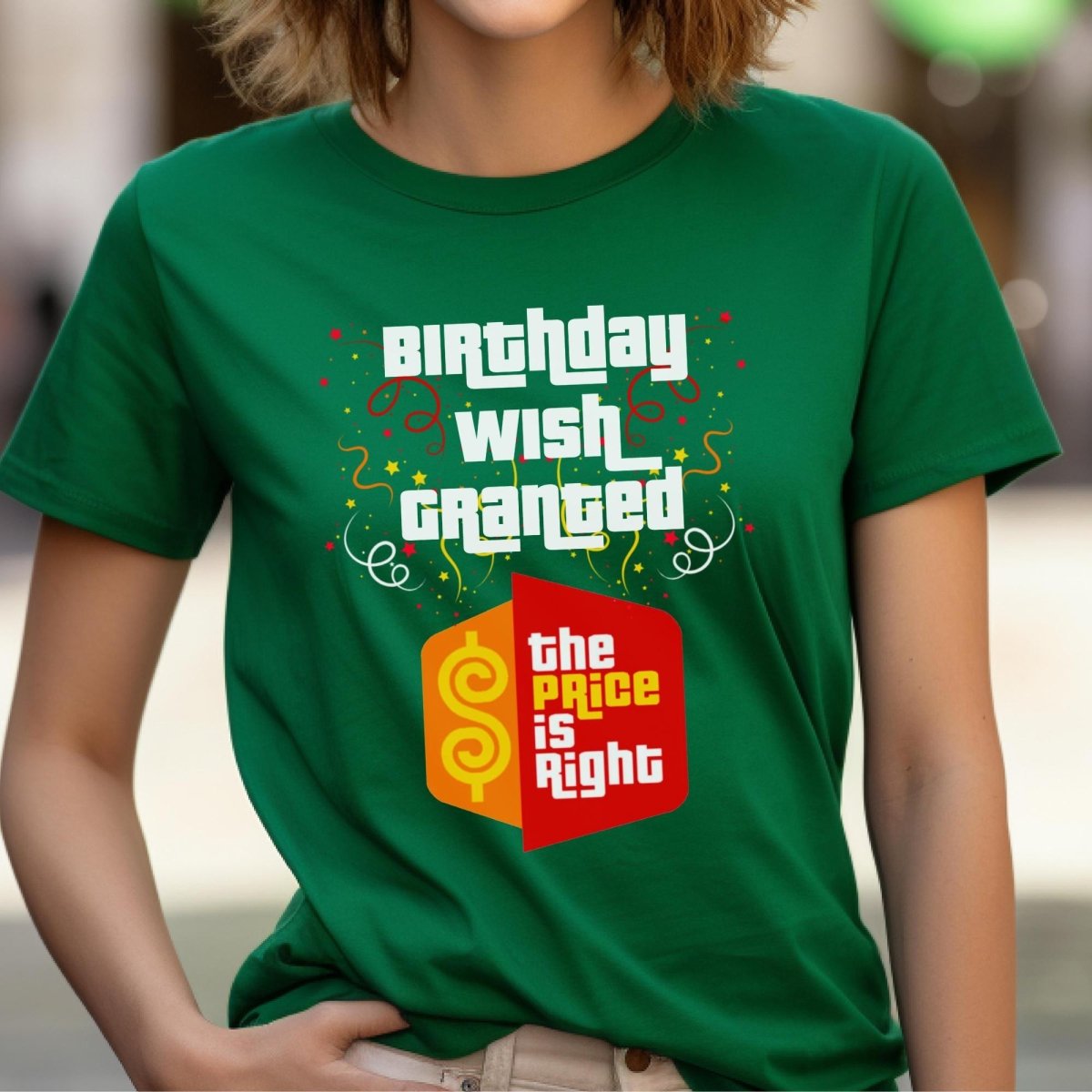 Birthday Wish Granted Price is Right Shirt, Retro Game Show Birthday Fan Gift Tee - Kelly - XS -