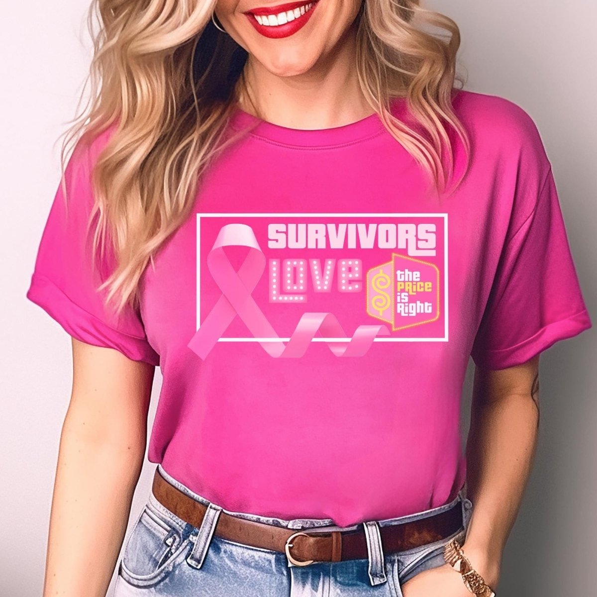 Breast Cancer Survivors Love the Price is Right Shirt, Survivor Awareness - Berry - XS -