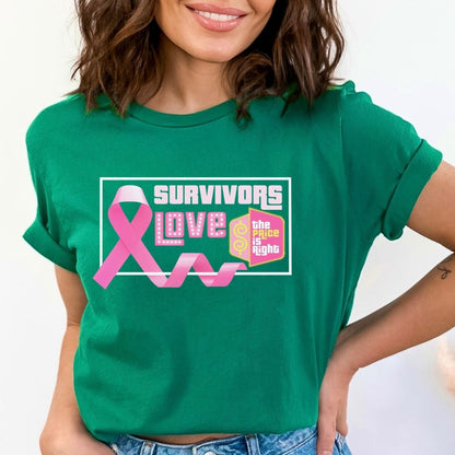 Breast Cancer Survivors Love the Price is Right Shirt, Survivor Awareness - Kelly - XS -