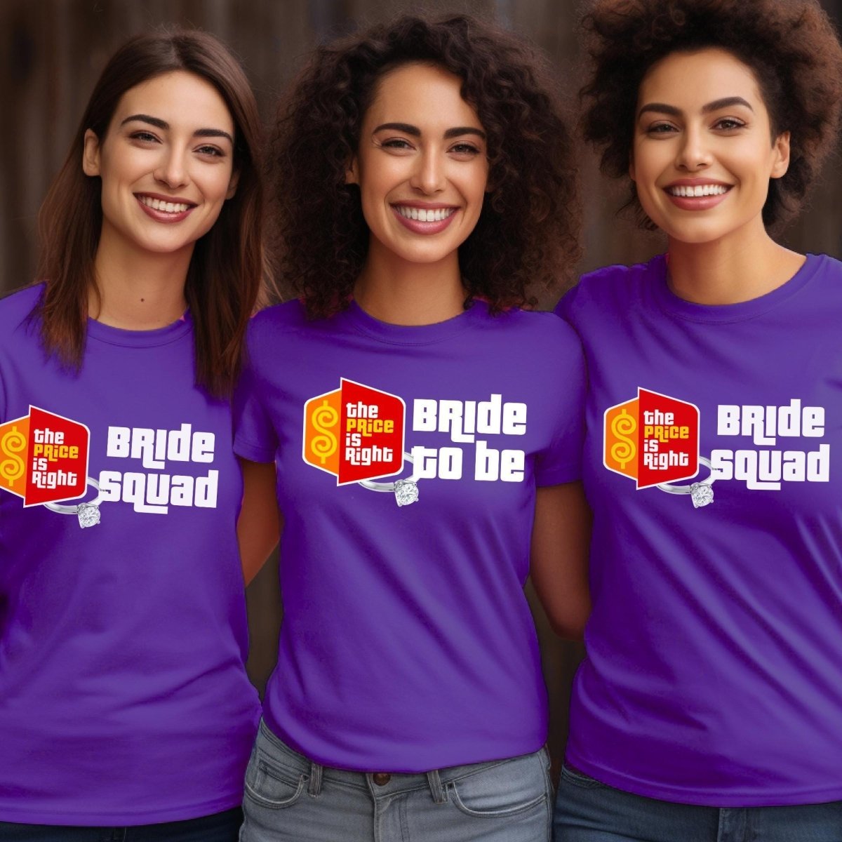 Bride to Be & Bride Squad Price is Right Bachelorette Group Shirts for Party - Bride - Purple - XS