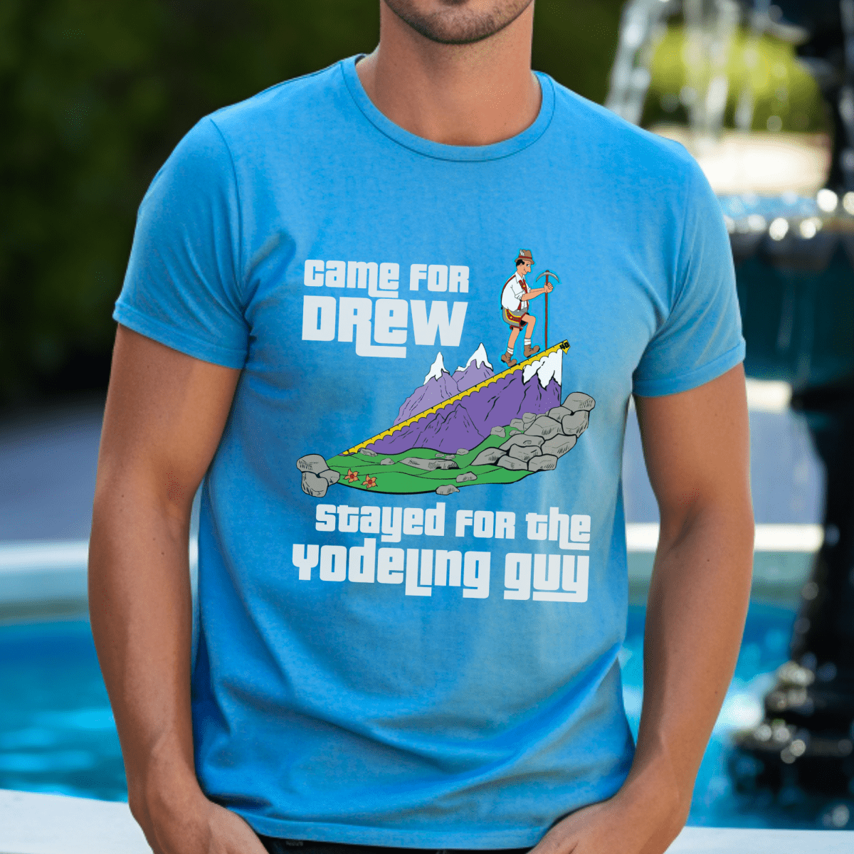 Came for Drew Stayed for the Yodeling Guy Price is Right Cliffhangers Shirt - Aqua - XS -