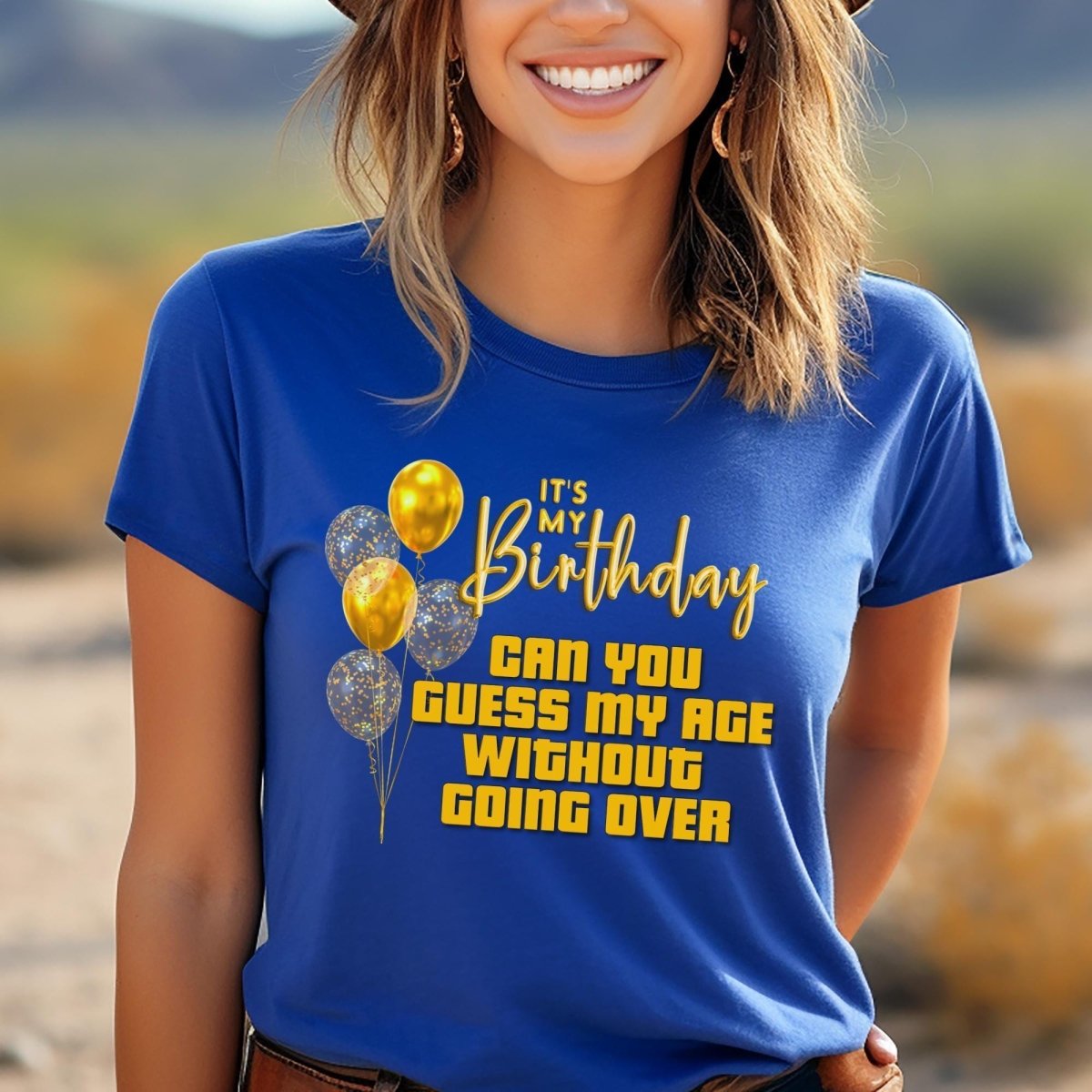 Can You Guess My Age Without Going Over Birthday Price is Right Shirt, Funny Milestone Fan Gift - True Royal - XS -