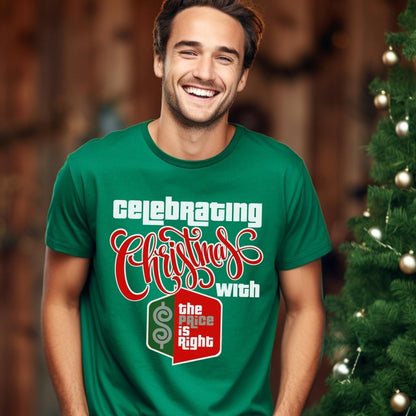 Celebrating Christmas with the Price is Right Shirt, Holiday Special Tee - Kelly - XS -