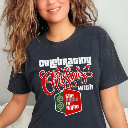 Celebrating Christmas with the Price is Right Shirt, Holiday Special Tee - Dark Grey Heather - XS -