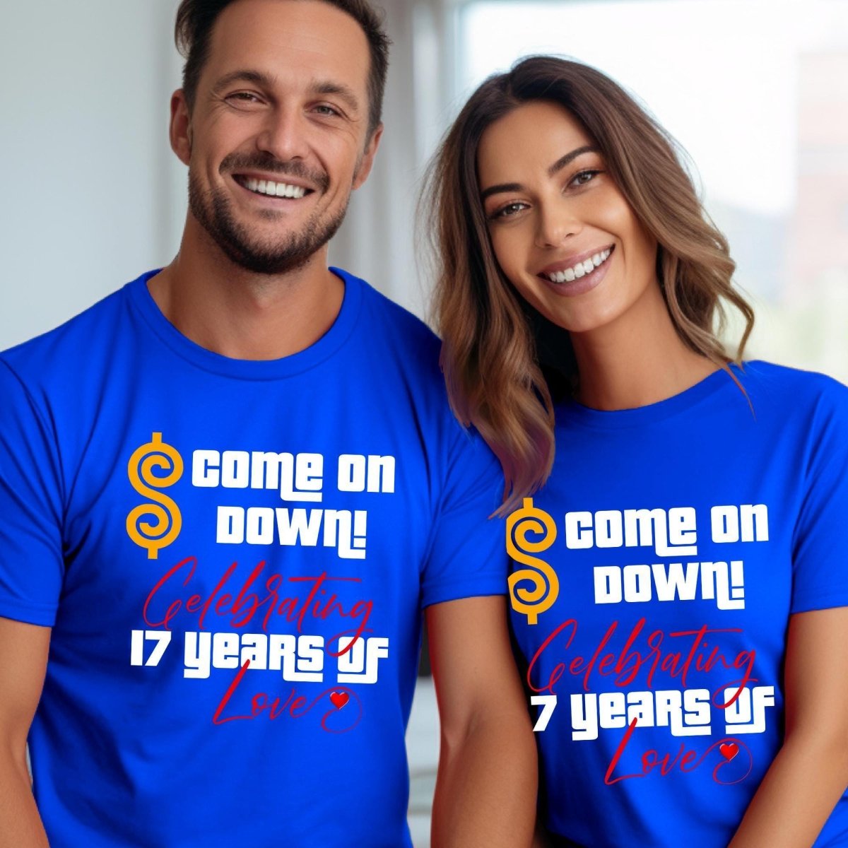 Celebrating Years of Priceless Memories Price is Right Anniversary Shirt - True Royal - XS -