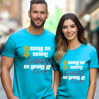 Celebrating Years of Priceless Memories Price is Right Anniversary Shirt - Aqua - XS -