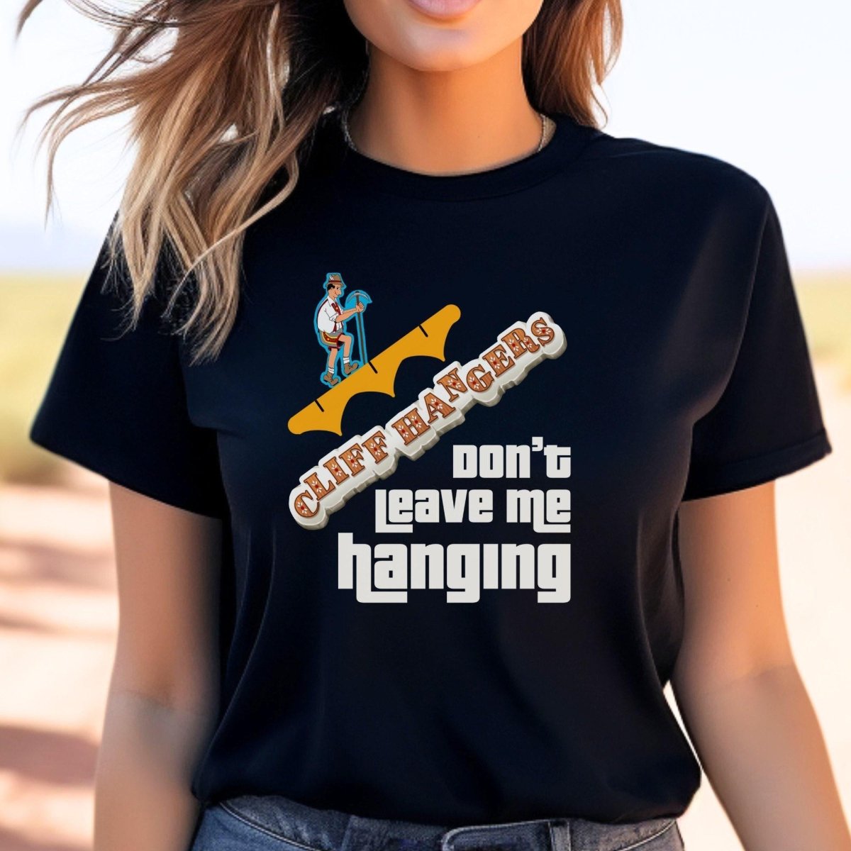 Don't Leave Me Hanging Price is Right Cliffhangers Shirt, Retro Game Fan Tee - Black - XS -