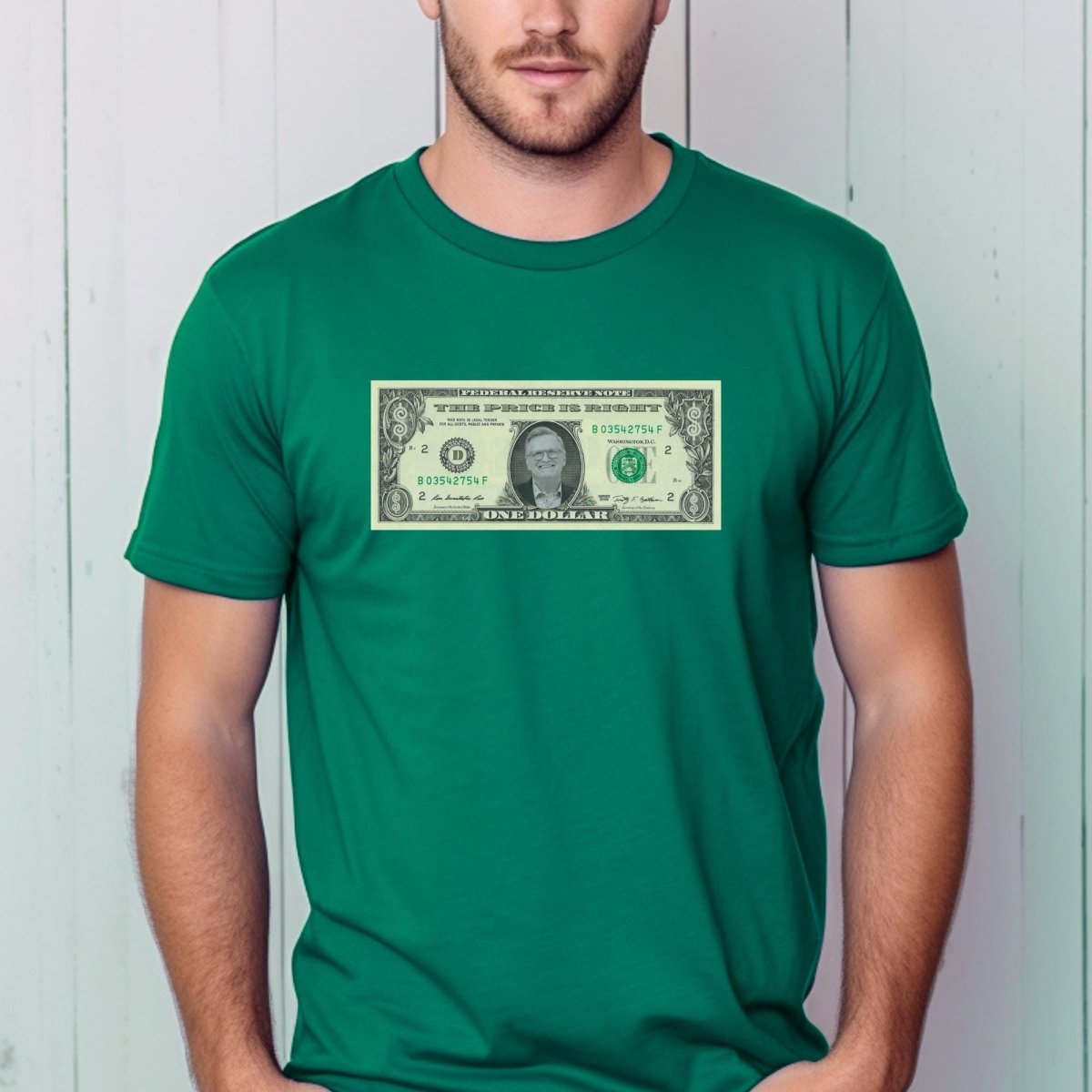 Drew Carey Dollar Bill Price is Right Shirt, Funny Fan Tee, Humor Gift Idea - Kelly - XS -
