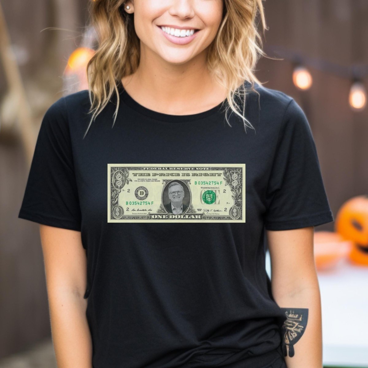 Drew Carey Dollar Bill Price is Right Shirt, Funny Fan Tee, Humor Gift Idea - Black - XS -