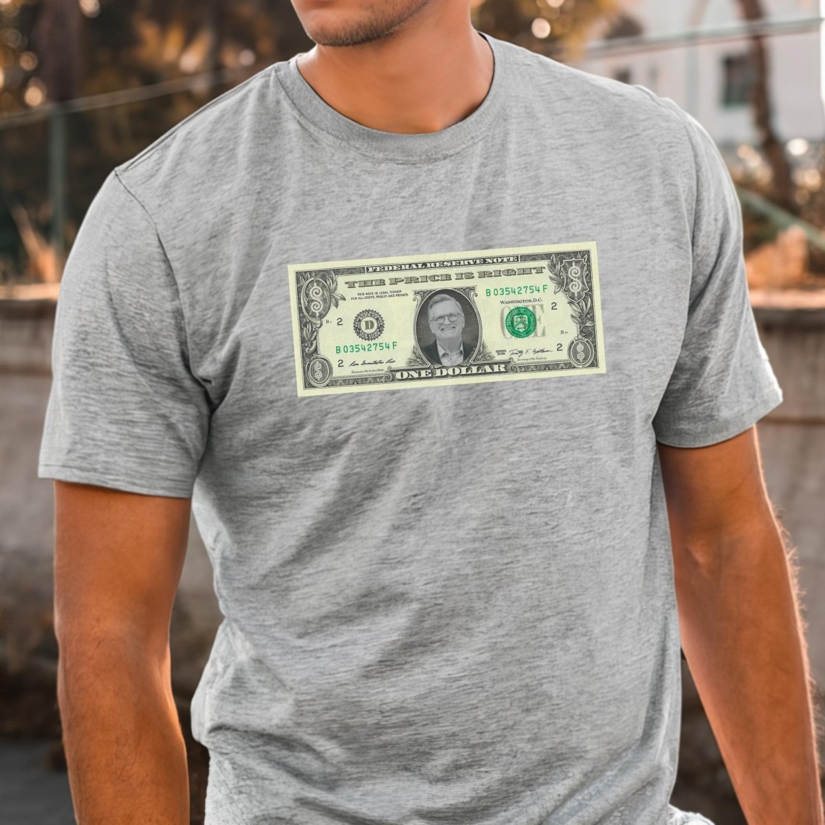 Drew Carey Dollar Bill Price is Right Shirt, Funny Fan Tee, Humor Gift Idea - Athletic Heather - XS -