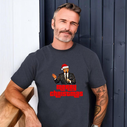Drew Carey Santa Hat Price is Right Christmas Holiday Shirt for the Christmas Special - Dark Grey Heather - XS -