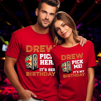Drew Pick Me/Him/Her Birthday Price is Right Shirt for Family and Friends - Red - XS - Pick Him