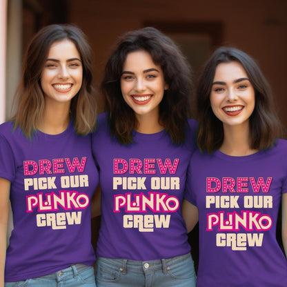 Drew Pick Our Plinko Crew Price is Right Shirt, Funny Retro Game Show Group Fan Tee - Team Purple - XS -