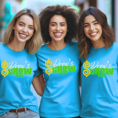 Drew's Crew Price is Right Group Shirt, Fan Tee, Group Trip Fan Gift Idea - Aqua - XS -