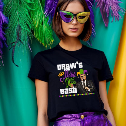 Drew's Mardi Gras Bash Price is Right Shirt, Funny Game Show Fan Tee - Black - XS -