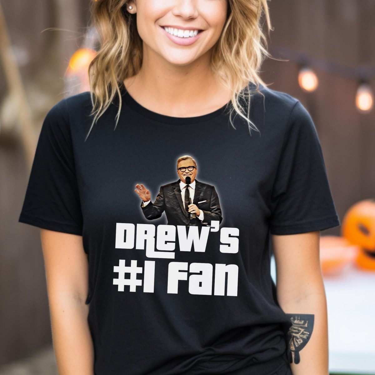 Drew's Number One Fan Price is Right Shirt, Funny Retro Game Show Contestant Tee - Black - XS -