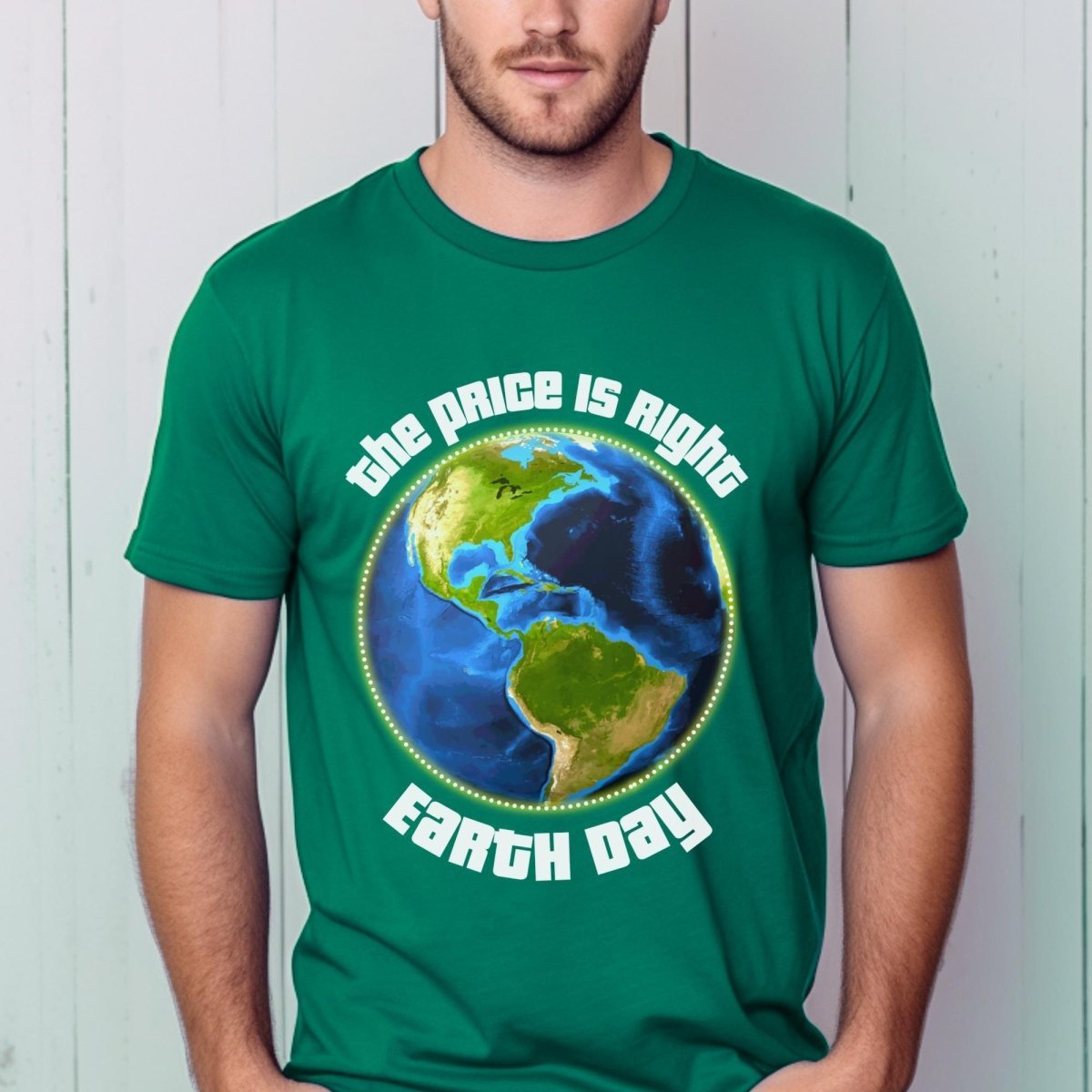 Earth Day Price is Right Shirt, Retro Marquee Design Tee, Eco Fan Gift Idea - Kelly - XS -