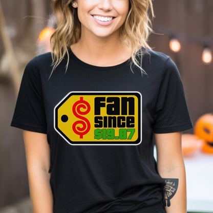Fan Since Personalized Price Tag Price is Right Shirt, Custom Game Show Tee - Black - XS -