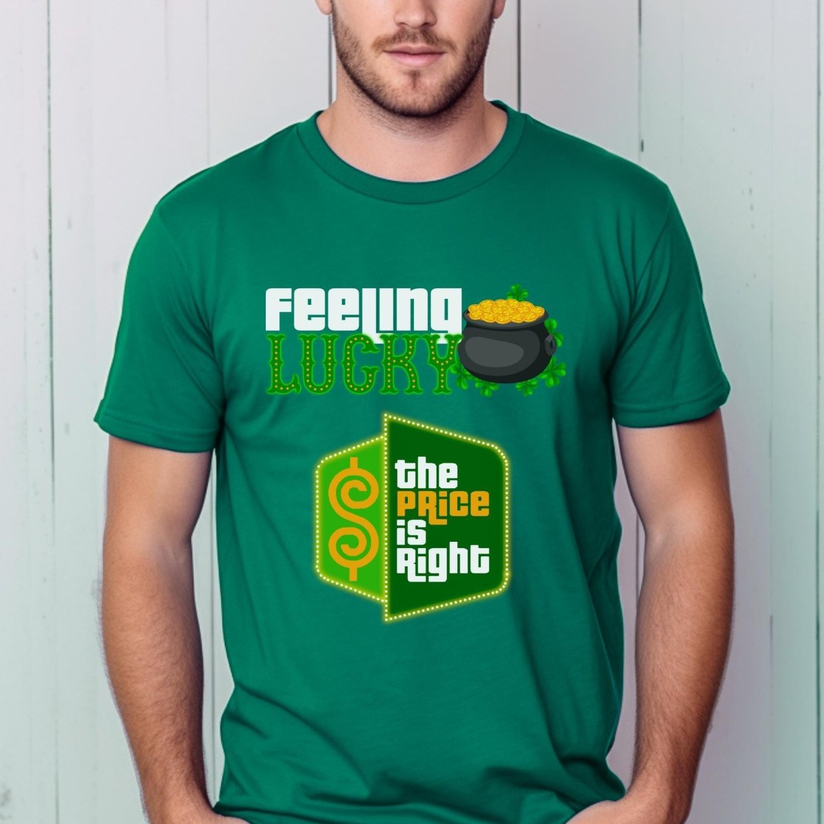 Feeling Lucky Price is Right Shirt, St Patricks Day Fan Tee Gift - Kelly - XS -