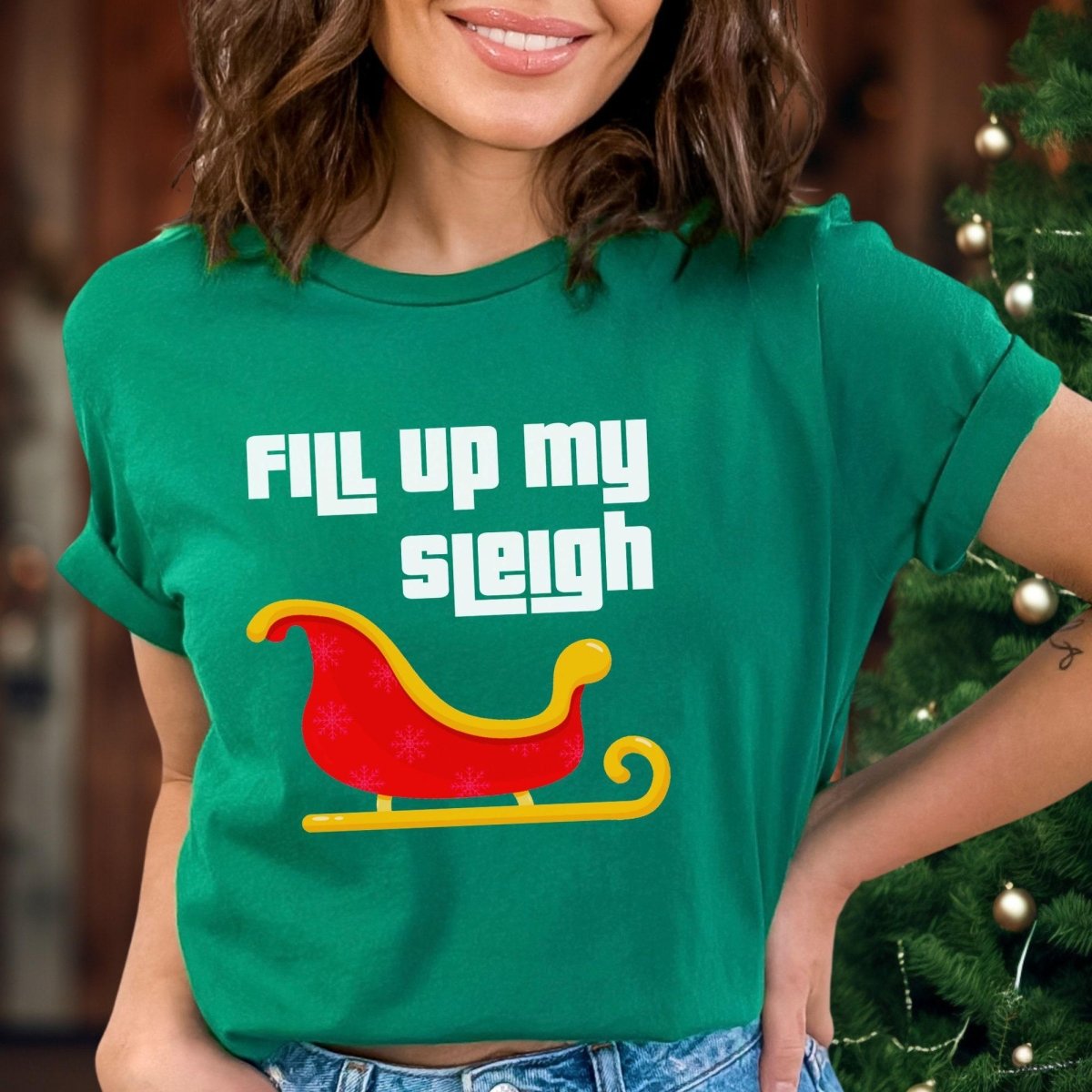 Fill Up My Sleigh Price is Right Christmas Shirt, Funny Holiday Game Show Fan Gift - Kelly - XS -