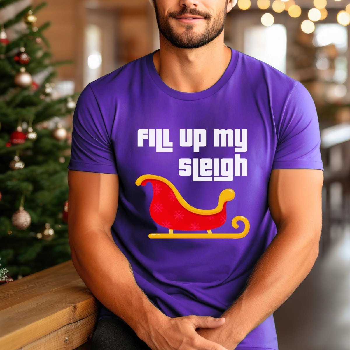 Fill Up My Sleigh Price is Right Christmas Shirt, Funny Holiday Game Show Fan Gift - Team Purple - XS -