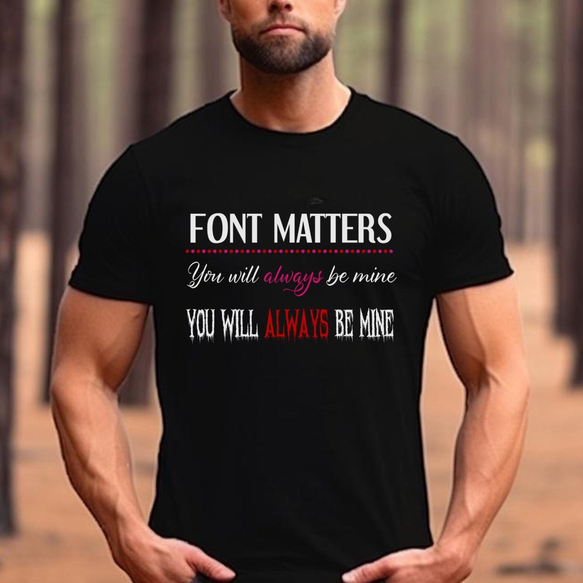 Font Matters True Crime Shirt for Graphic Designers and Crafters - Athletic Heather - S -