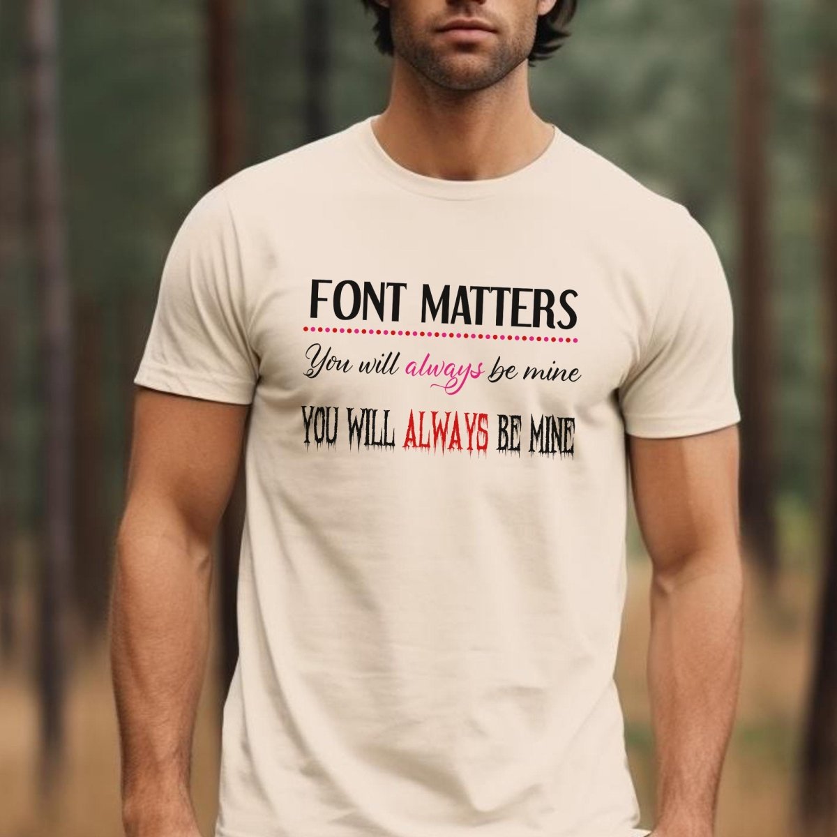 Font Matters True Crime Shirt for Graphic Designers and Crafters - Athletic Heather - S -