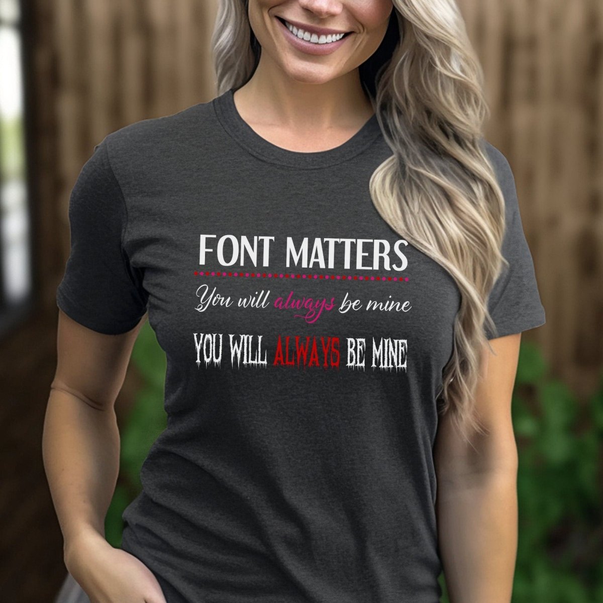 Font Matters True Crime Shirt for Graphic Designers and Crafters - Athletic Heather - S -