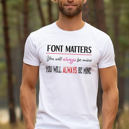 Font Matters True Crime Shirt for Graphic Designers and Crafters - Athletic Heather - S -