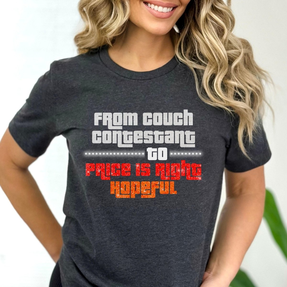 From Couch Contestant to Price is Right Hopeful Price is Right Shirt - Dark Grey Heather - XS -