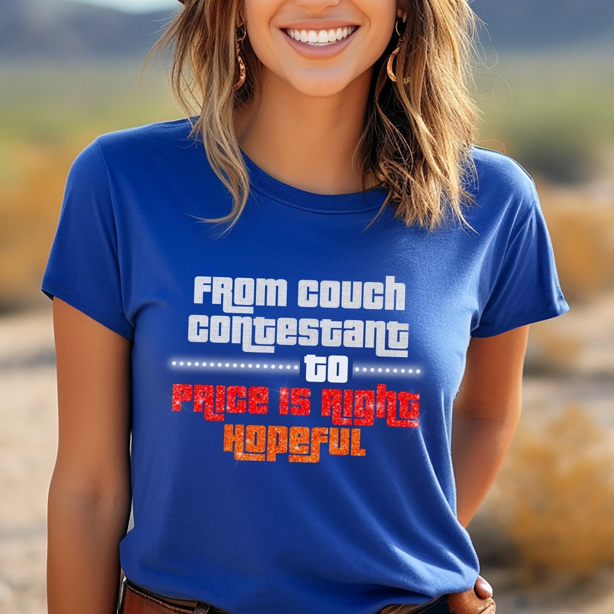 From Couch Contestant to Price is Right Hopeful Price is Right Shirt - True Royal - XS -