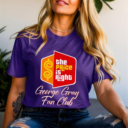 George Gray Fan Club Price is Right Shirt for Fans of the Announcer - Team Purple - XS -