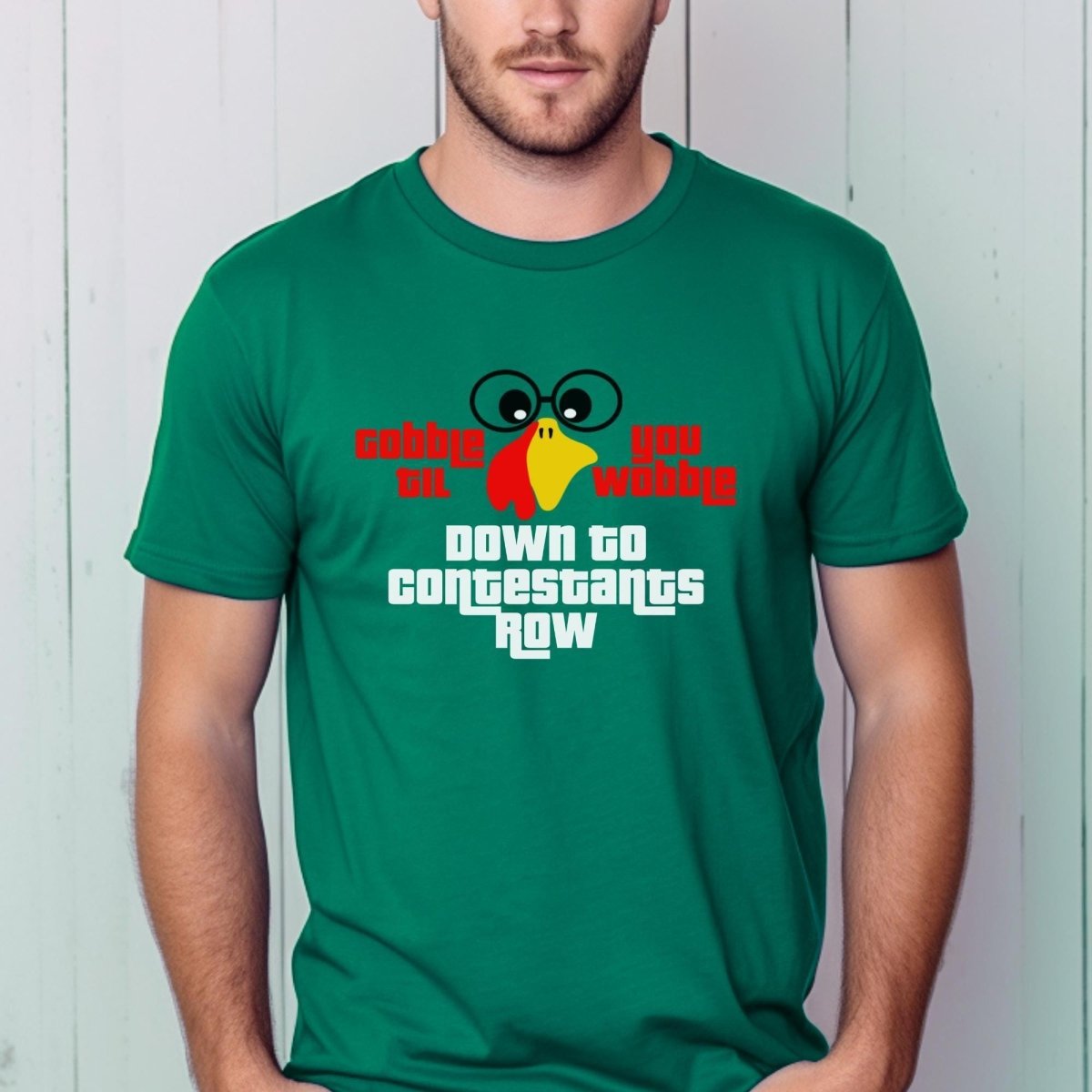 Gobble Til You Wobble Down to Contestant Row Price is Right Shirt, Thanksgiving Tee - Kelly - XS -