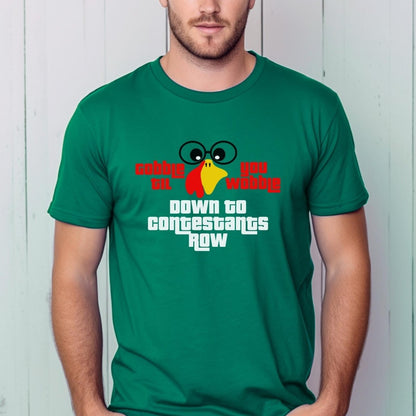 Gobble Til You Wobble Down to Contestant Row Price is Right Shirt, Thanksgiving Tee - Kelly - XS -
