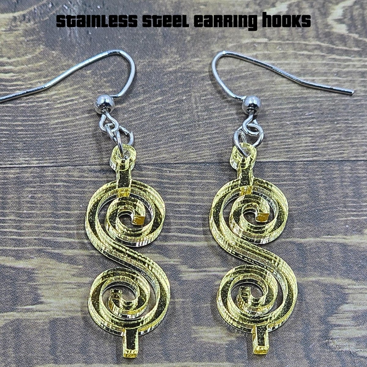 Gold Dollar Price is Right Dangle Earrings for Super Fan to Pair with TPIR shirt - 