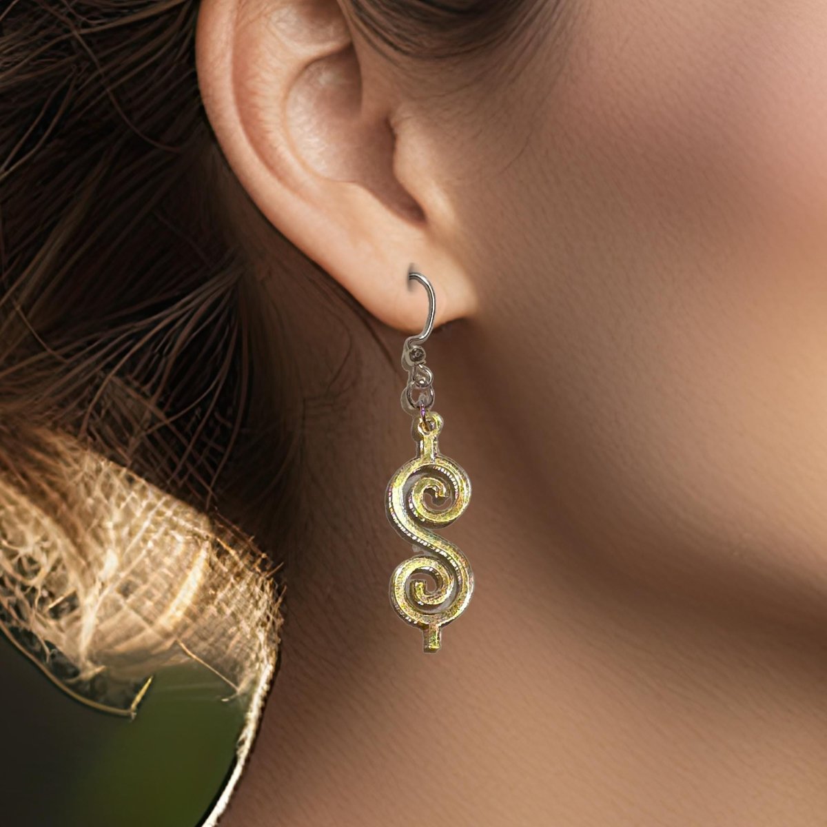 Gold Dollar Price is Right Dangle Earrings for Super Fan to Pair with TPIR shirt - 