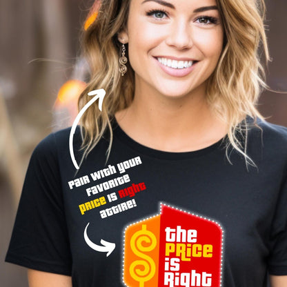 Gold Dollar Price is Right Dangle Earrings for Super Fan to Pair with TPIR shirt - 