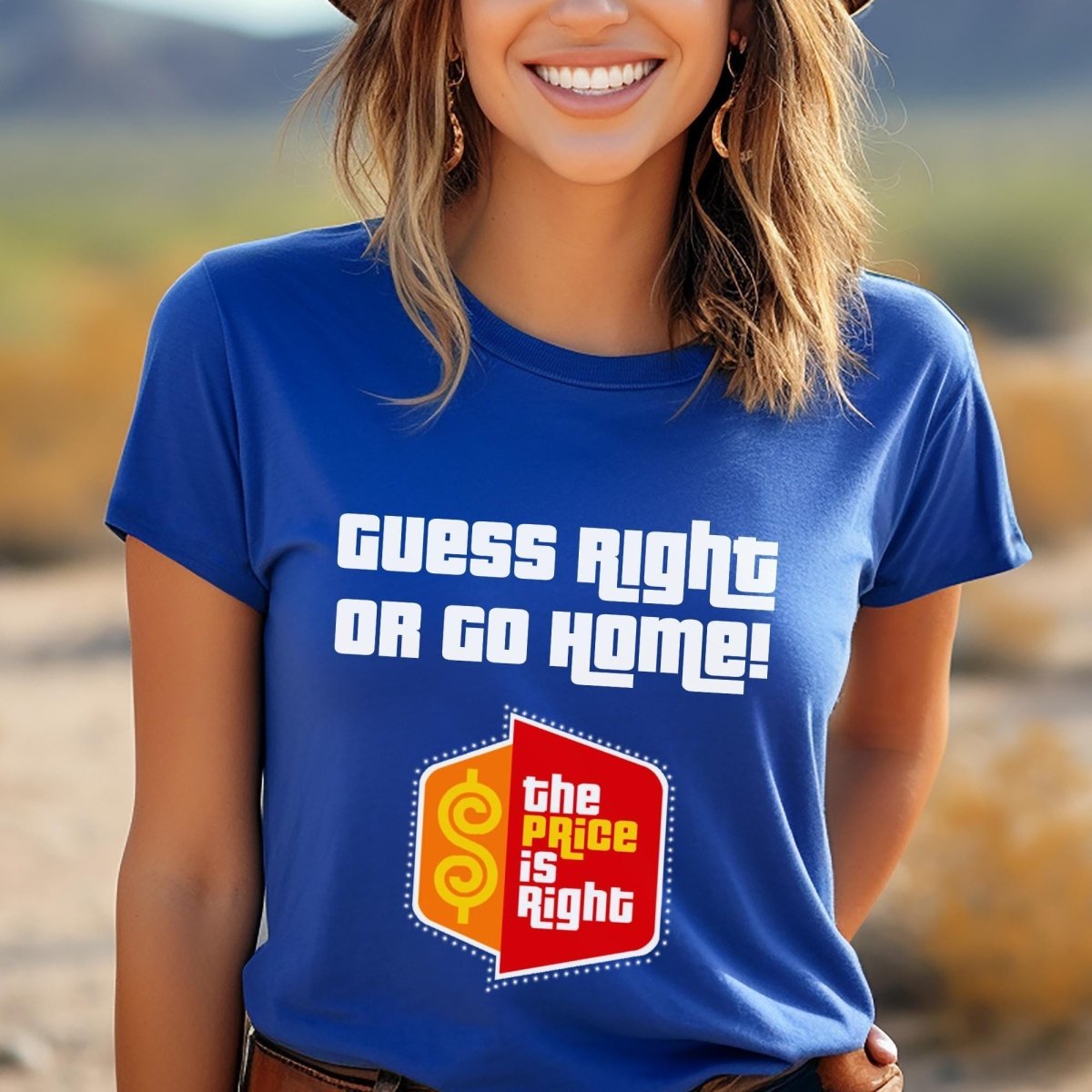 Guess Right or Go Home Price is Right Shirt for Contestants Row - True Royal - XS -
