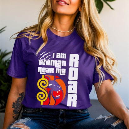 I Am Woman Hear Me Roar Price is Right Lion's Share Shirt - Team Purple - XS -
