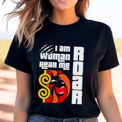 I Am Woman Hear Me Roar Price is Right Lion's Share Shirt - Black - XS -