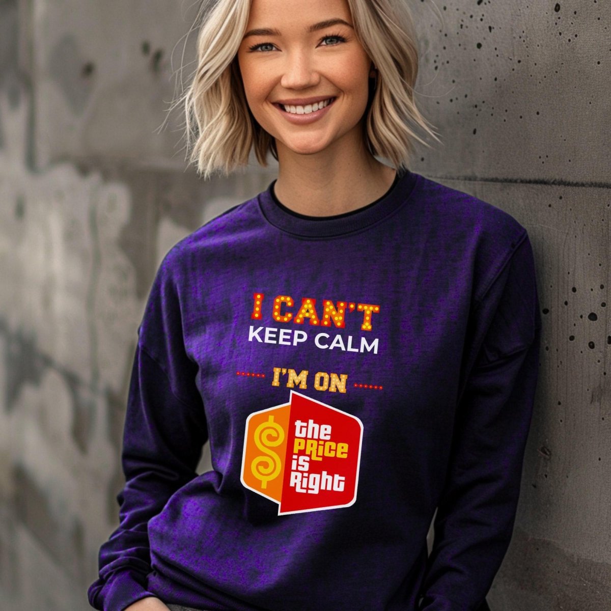 I Cant Keep Calm Im on The Price is Right Shirt, Fan Tee - S - Purple -